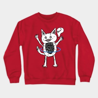 Cute Black and White Moster Crewneck Sweatshirt